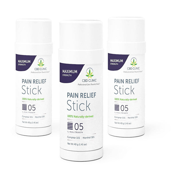 CBD CLINIC™ Level 5 Pain Relief Ointment 40g Roll-On, Pain Stick-Bundle of 3